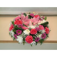 Pink & White Wreath Large